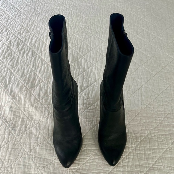 Elie Tahari Black Leather Boots - Picture 2 of 5